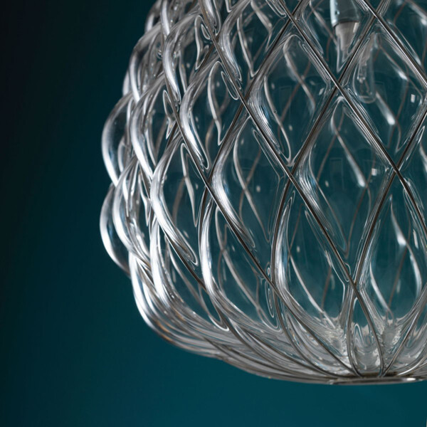 FONTANA ARTE lampe à suspension PINECONE Ø 50 cm (Transparente - Verre soufflé et métal) – Image 2